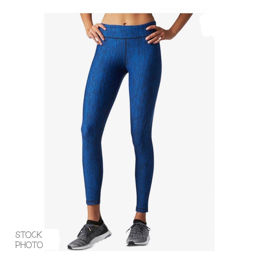 Adidas Women's Training Performer Mid Rise Vertical Heather Leggings Tights - Picture 12 of 13
